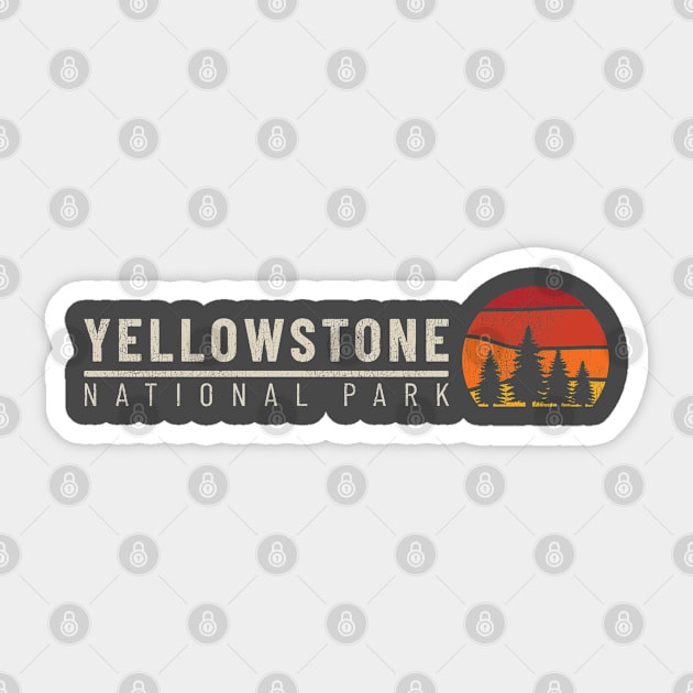 Yellowstone National Park Sticker by Sisu Design